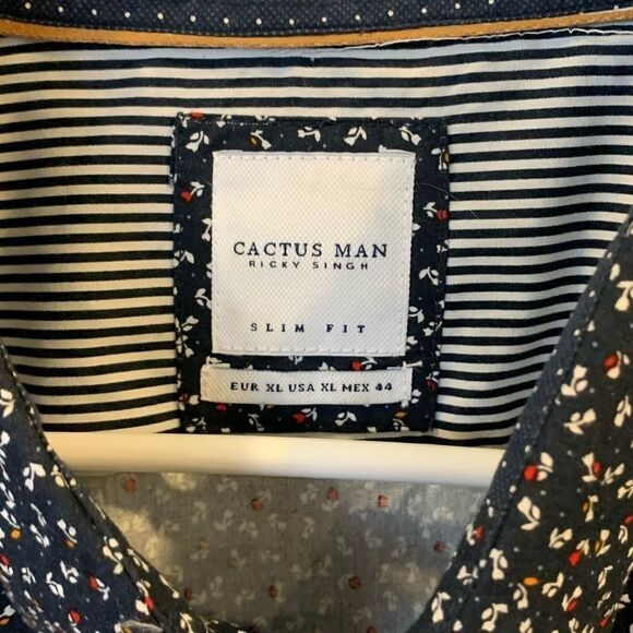 Cactus man slim fit button up longsleeve shirt - Picture 2 of 7